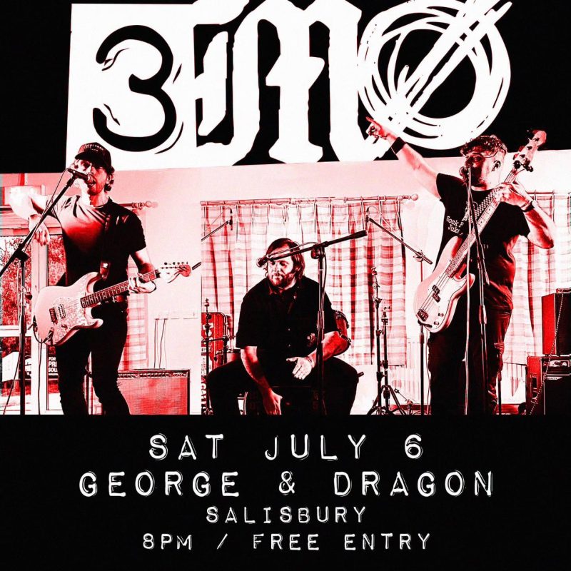 3MO Poster for Gig July 6th 2024 George and Dragon Salisbury